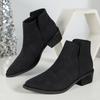 Botas de Moda Outono e Inverno 2025 Botas Retro Chelsea Botas de Couro Botas Casuais Femininas Transfronteiriças Europeias e Americanas Tamanho Grande 43