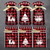 En stock Bolsa de Dulces Navideños Bolsa para Empacar Regalos Comida Copo de Nieve Manzana Crujiente Orejas de Conejo Bolsas con Cordón