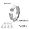 Europa y Estados Unidos transfronterizo Xi ha viento acero de titanio anillo liso hombres simple creativo cruz joyería fabricantes suministro directo