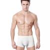 Fábrica de atacado de roupa íntima masculina sem costura de seda gelada, cintura média, peça única, respirável, confortável, boxers da moda