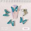 Nuevo arte de uñas mariposa de hielo transparente de red roja joyería de aleación nuevo pequeño cristal tridimensional mariposa de hielo transparente joyería al por mayor