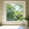 Divertido-JD209 Hojas Verdes Frescas Pintadas Enredaderas Ventana de Vid para Exteriores Decoración Embellecimiento del Hogar Pegatina Estática para Ventana UV