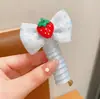 Lazos para el cabello en espiral para niños, línea telefónica, dibujos animados Sanrio, no dañan el cabello, cuerda elástica, diadema para coleta alta para niñas