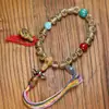 Hueso de Camello Tallado Retro Estilo Tíbet Swastika Cuentas Estilo Antiguo DIY Accesorios para Joyería de Cuentas Budistas Pulsera
