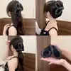 Pinza para el Cabello Nueva de Moño Completo con Diamantes, Elegante y Sencilla, Pinza Grande para el Cabello para Mujer, Aspecto de Alta Gama, Pinza de Tiburón para la Parte Posterior de la Cabeza