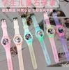 Nuevo Reloj de Estudiante con Luz Colorida de Princesa de Hielo y Nieve Reloj Infantil de Dibujos Animados Brillante Intermitente Moda Creativo Venta al por Mayor