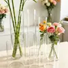 Tubo de Vidrio Transparente Recto de Alto Borosilicato con Base Florero Hidropónico Taza para Velas de Aromaterapia Múltiples Especificaciones En Stock Venta al por Mayor