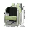 Mochila para Gato Yuebaitu, Mochila Escolar para Exterior, Bolsa Dupla para Pet, Acessórios para Gatos, Bolsa Transparente Portátil de Grande Capacidade para Gatos
