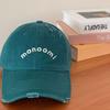 Boné Feminino Estilo K Simples Carta Soft Top Boné de Beisebol Primavera e Verão Novo Aba Larga Grande Circunferência Da Cabeça Mostrando Rosto Pequeno Boné Pico