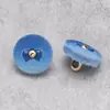 Botones de Resina de Terciopelo para Trajes Tang y Hanfu, Botones Metálicos para Suéteres y Abrigos, Botones Decorativos Redondos Cosidos a Mano, Disponibles en 20 Colores