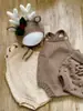 Suéter de Otoño e Invierno para Bebé en Color Avena con Patrón de Puntos, Mameluco Tejido para Niños y Niñas, Mameluco Suéter, Traje para Gatear, Clase A