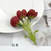 Fio de Flor de Broto de Chá Mini Simulado de 3 Pétalas Acessório de Cabelo DIY Material para Guirlanda Acessórios Fotografia de Casa Arte Floral Flores Artificiais Adereços