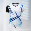 Roupa de Badminton, Manga Curta, Secagem Rápida, Respirável, Roupa Esportiva de Tênis, Mesmo Estilo para Homens, Mulheres e Crianças, Roupa Absorvente de Suor para Treino de Competição, Compra em Grupo