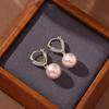 Coreano Moda Luz Luxo Diamante Orelha Fivela Champanhe Brincos de Pérola Design de Nicho Feminino Elegante Brincos Simples 925