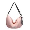 Bolso Bandolera de Lona de Gran Capacidad a la Moda para Viajeros Estilo Perezoso Ins Nuevo 2024 Bolso Casual Tipo Dumpling para Estudiantes