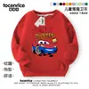 Moletom Lightning McQueen Roupas Carros para Meninos e Meninas, Gola Redonda, Manga Longa, Caimento Solto, Algodão, Novo Modelo 2025