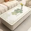 Toalha de Mesa, Sem Lavagem, Impermeável, À Prova de Óleo, Resistente ao Calor, Tapete de Mesa de Silicone, Luxo Leve, Sensação de Alta Qualidade, Estilo Fresco, Tapete Retangular para Mesa de Centro