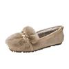 Zapatos Peludos Estilo Nuevo 2026 para Mujer, Mocasines de Invierno para Exteriores, Zapatos de Felpa y Algodón, Zapatos Planos sin Cordones, Zapatos para Mujer Talla Grande