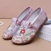 Zapatos Transpirables de Tela Bordada para Mujer, sin Cordones, Suela Suave, Planos, Estilo Old Beijing, para Madres de Mediana Edad y Mayores