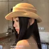Sombrero Fedora de Punto Vintage con Ala Enrollada para Mujer, Estilo Literario Otoño e Invierno, Sombrero de Pescador de Ala Ancha, Gorra de Lana Adelgazante