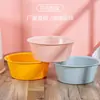 Conjunto Espesso de Três Peças Bacia Doméstica Quadrada de Plástico Lavatório para Bebê Lavanderia Bacia para Dormitório de Estudante Bacia para Lavar os Pés
