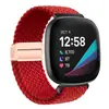 Adecuado para correa Fitbit Versa 4, Sense bucle tejido de nailon con cierre magnético de metal Versa 2