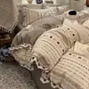 Conjunto de Cuatro Piezas Estilo Encaje de Gasa Arrugada Estampado Jacquard Nube Nuevo 2026
