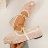 2026 Verano Nuevo Comercio Exterior Tallas Grandes para Mujer Casual Cómodos Calados Hebilla Metálica Mocasines sin Cordones Talla Única para Todos