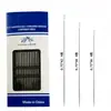 Agujas de coser sin enhebrar para personas mayores y ciegas, Kit de costura de cubo de madera colgante lateral sin enhebrar