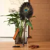 Plumero de Polvo de Bambú Hecho a Mano, Plumero de Plumas de Pavo Real Pluma de Avestruz, Eliminación de Polvo, Hogar sin Polvo Electricidad Estática Modelo Nuevo