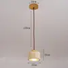 Luminária Pendente Estilo Country Americano, Exportação Transfronteiriça Amarelo Travertino Balcão de Bar Restaurante Quarto Ilha de Cozinha Pendente Luz de Pedra