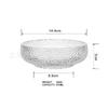 Ensaladera de verduras en relieve estilo europeo, cuenco de vidrio martillado transparente, cuenco para desayuno doméstico, cuenco para avena, cuenco para postre