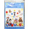 Traje de baño Celebridad de Internet Escena de Fiesta de Cumpleaños Diseño traje Oso Feliz Cumpleaños Banner de Globos Vestir Atmósfera Vida