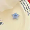 Material Acrílico para Abalorios con Agujero Recto Cuentas Dulces Huecas en Forma de Estrella Accesorios DIY Llavero Cadena para Teléfono Decoración