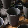Vajilla de Cerámica Occidental de Color Sólido, Taza para Desayuno para el Hogar, Plato Hondo para Sopa, Plato para Bistec, Juego Negro Puro Más Vendido en Amazon