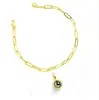 Pulsera de Cadena de Clip de Papel Simple con Hebilla Ot Estilo Hip-Hop Punk Personalizada con Costuras Pulsera de Celebridad de Internet para Mujer