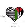 Broche con la bandera de Palestina gratis, insignia de metal con la bandera nacional, accesorios de ropa, insignia transfronteriza, disponible al por mayor.