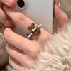 Anillo de Oso con Lazo Lindo para Mujer, Anillo para Dedo Índice de Diseño de Nicho Otoño e Invierno, Anillo Ajustable Dulce y Adorable