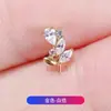 Aretes Médicos de Aleación de Titanio F136 Incrustados con Circonita Tulipan Rosca Interna Clavo para Hélice Ósea Clavo para Labio Joyería de Piercing de Titanio G23
