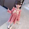 Vestido para niña Otoño e Invierno 2024 Nuevo Estilo de Moda Vestido de Otoño para Bebé y Niña Vestido de Princesa de Manga Larga para Niña