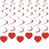 Colgante de fiesta en espiral de PVC, colgante de amor, remolino de papel de aluminio, flor de amor, decoración de techo de plástico, Amazon