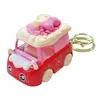 Chaveiro Mini Carro Desenho Animado Divertido Alívio de Estresse Pingente de Mochila Chaveiro Brinquedo de Carro Presente Venda por Atacado