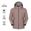 Chaqueta Pro Ligera, Laminada de Una Capa, Chaqueta de Montañismo 3 en 1 Desmontable, Unisex, Abrigo Impermeable Nivel I Estándar Nacional