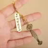 Porta-chaves bolsa Pote Baifu Maçã pá de lixo corajosa marca Buda pingente de chave de carro barraca de ponto turístico feira noturna artigos pequenos