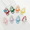 Árbol de Navidad Colorido Hecho a Mano Broche de Resorte Accesorios de Joyería DIY Anillo Abierto de Aleación Llavero Cadena para Bolso Teléfono Colgante