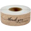 Decoração de panificação para festival 1x Adesivo de etiqueta de coração feito à mão em papel Kraft natural redondo de 3 polegadas
