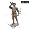 Escultura de Fibra de Vidrio Temática Cultural Roja de Granja Escultura de Figura de Imitación de Cobre Escultura de Guerrero del Ejército Rojo Ejército de Ruta Octava