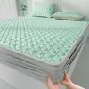 Categoría a Grado Materno e Infantil Set de Tres Piezas de Colchoneta de Látex de Seda de Hielo Verano Sábana Ajustable Dormitorio Estudiante Colchoneta Acondicionada Transpirable