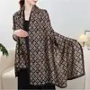 Bufanda Nueva de Seda Simulada, Bufanda Larga de Brocado, Moda Primavera y Otoño, Versátil Chal de Protección Solar de Verano, Turbante