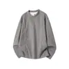 Sudadera Cálida de Manga Larga con Cuello Medio Alto, Estilo Americano, para Hombre, Nueva Colección Otoño/Invierno 2025, Forrada de Polar, Camisa Base Engrosada para Hombre